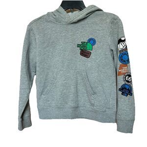 The North Face Boys Youth Hoodie Sweatshirt Med Gray Pullover Unisex